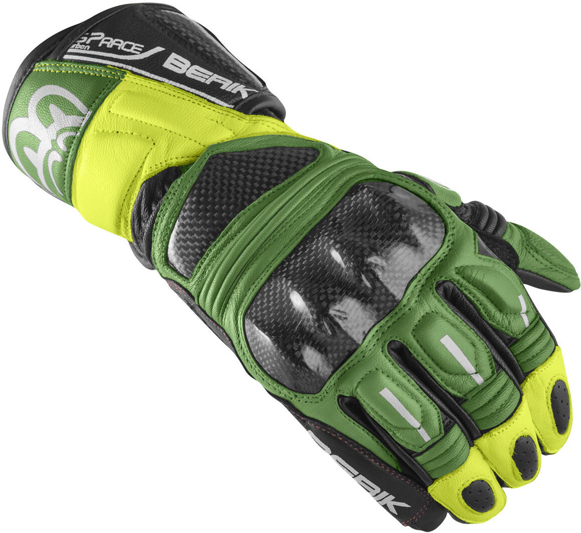 Berik Namib Pro Gants de moto Noir Vert Jaune taille : S