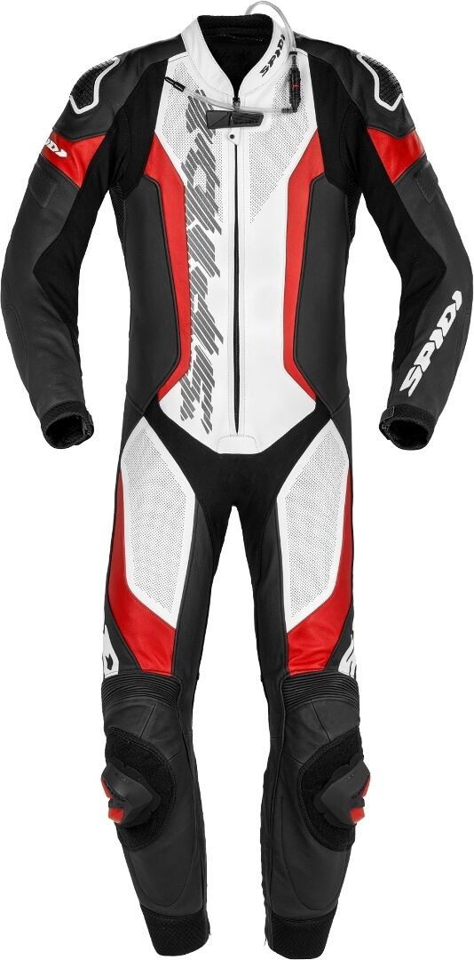 Spidi Laser Pro Combinaison en cuir de moto perforée d’une pièce Noir Rouge taille : 48