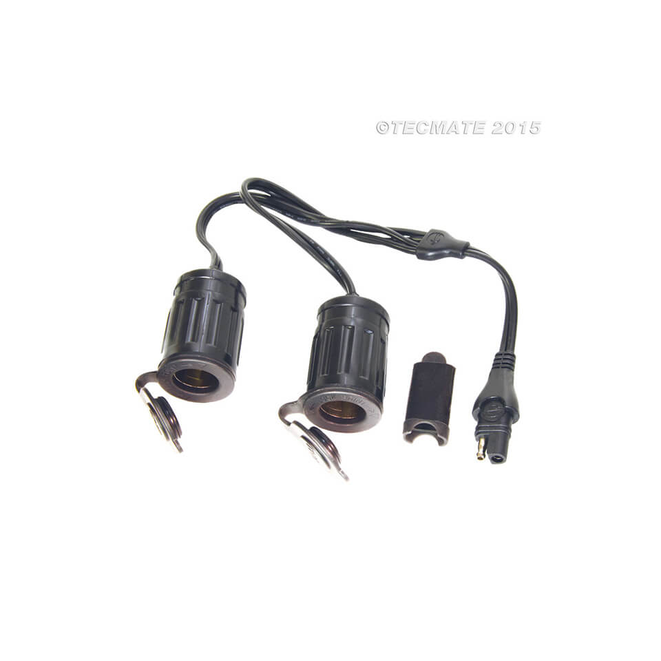 OPTIMATE Y splitter, SAE on 2 x car socket outlet coupling (No.26) taille :