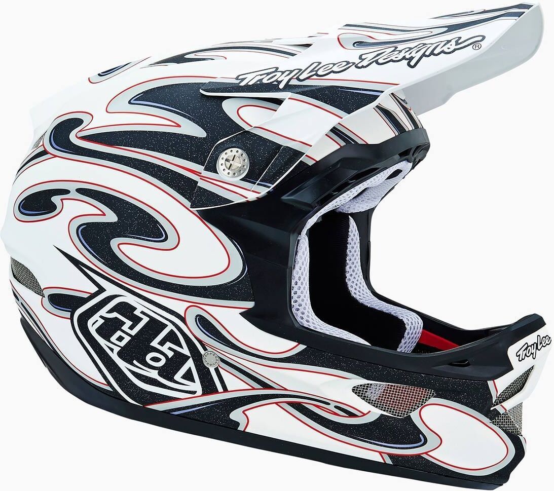Troy Lee Designs D3 Squirt Carbon Casque de descente Blanc taille : L Troy Lee Designs D3 Squirt Carbon Casque de descente Blanc taille : L