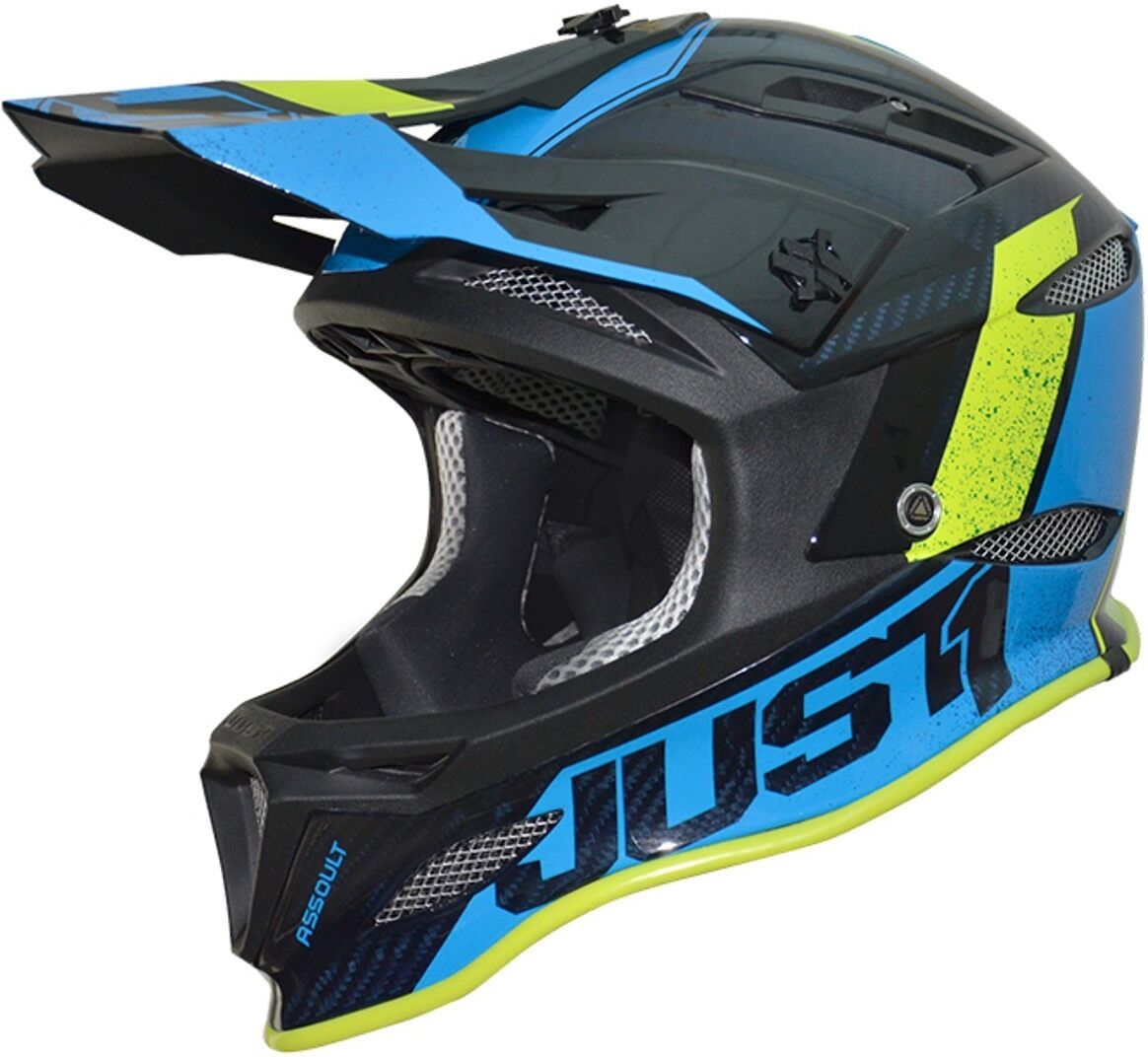 Just1 JDH Assault Mips Downhill casque Noir Bleu taille : L Just1 JDH Assault Mips Downhill casque Noir Bleu taille : L