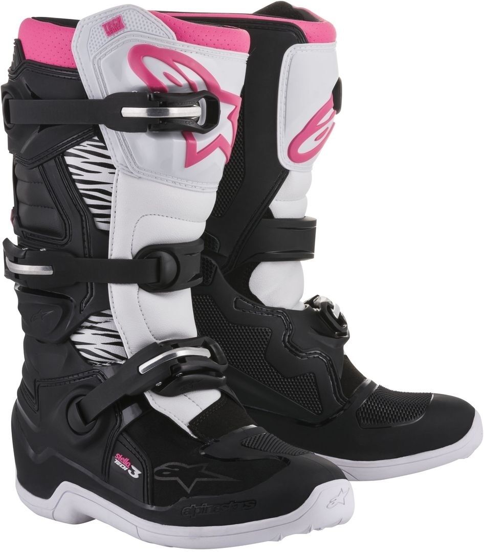 Alpinestars Stella Tech 3 Bottes de Motocross de dames Noir Rose taille : 38 Alpinestars Stella Tech 3 Bottes de Motocross de dames Noir Rose taille : 38