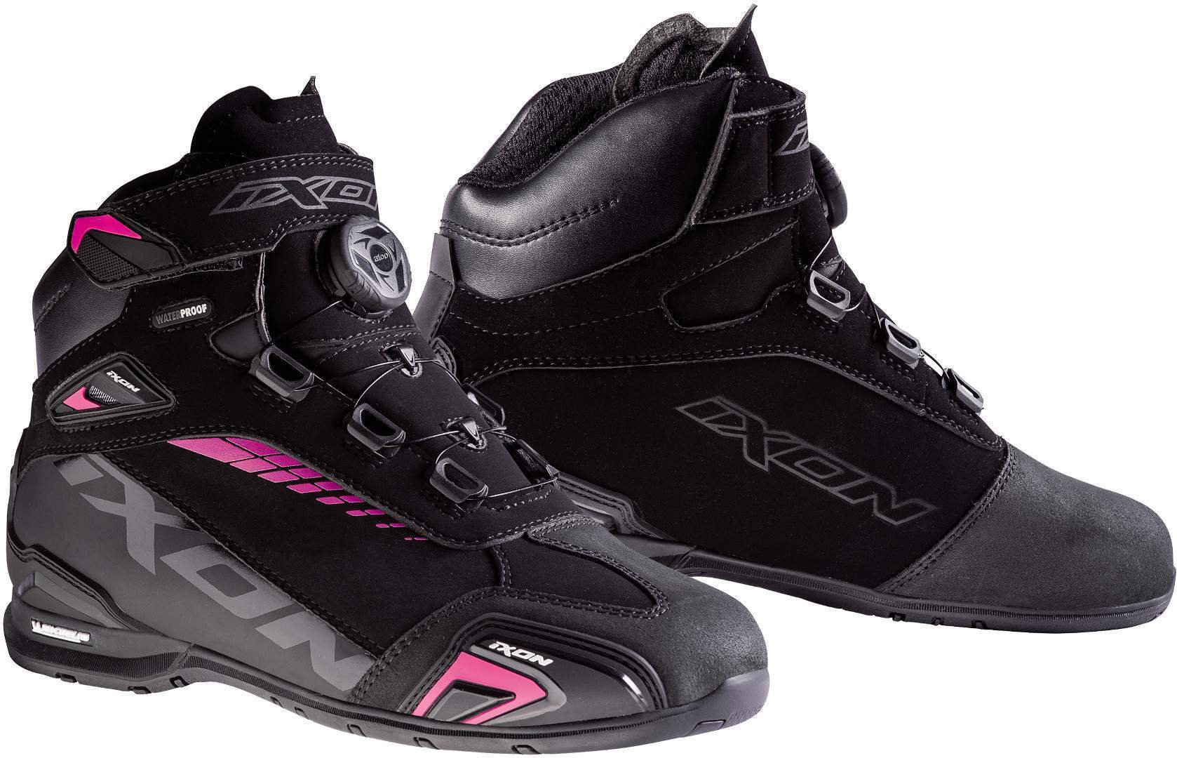 Ixon Bull WP L Ladies chaussures de moto Noir Rose taille : 38 Ixon Bull WP L Ladies chaussures de moto Noir Rose taille : 38