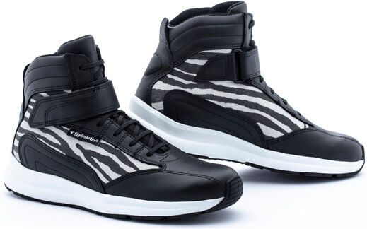 Stylmartin Audax Jungle Chaussures de moto pour dames Noir Blanc taille : 38 Stylmartin Audax Jungle Chaussures de moto pour dames Noir Blanc taille : 38