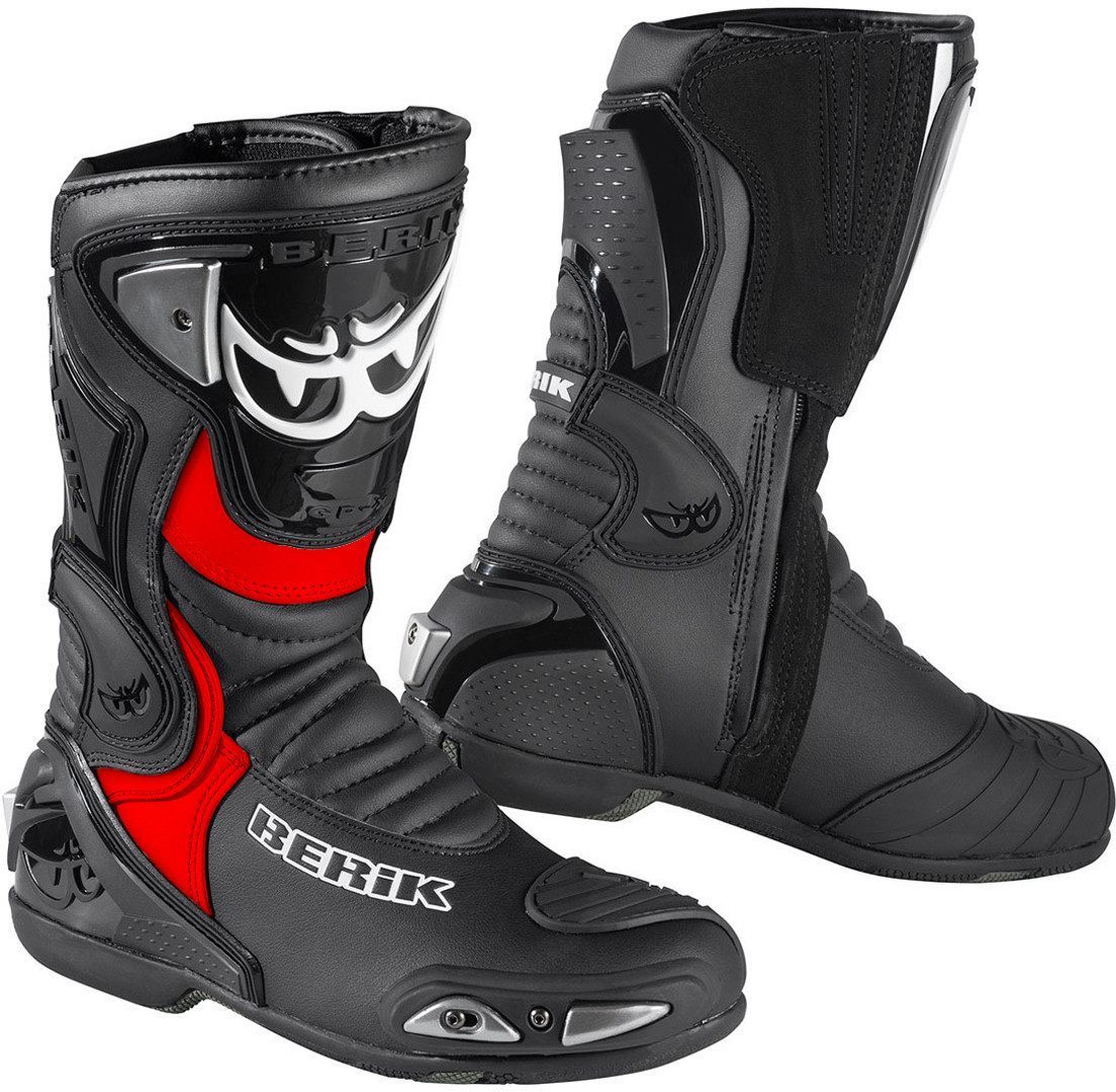 Berik Losail Bottes de moto Noir Rouge taille : 41