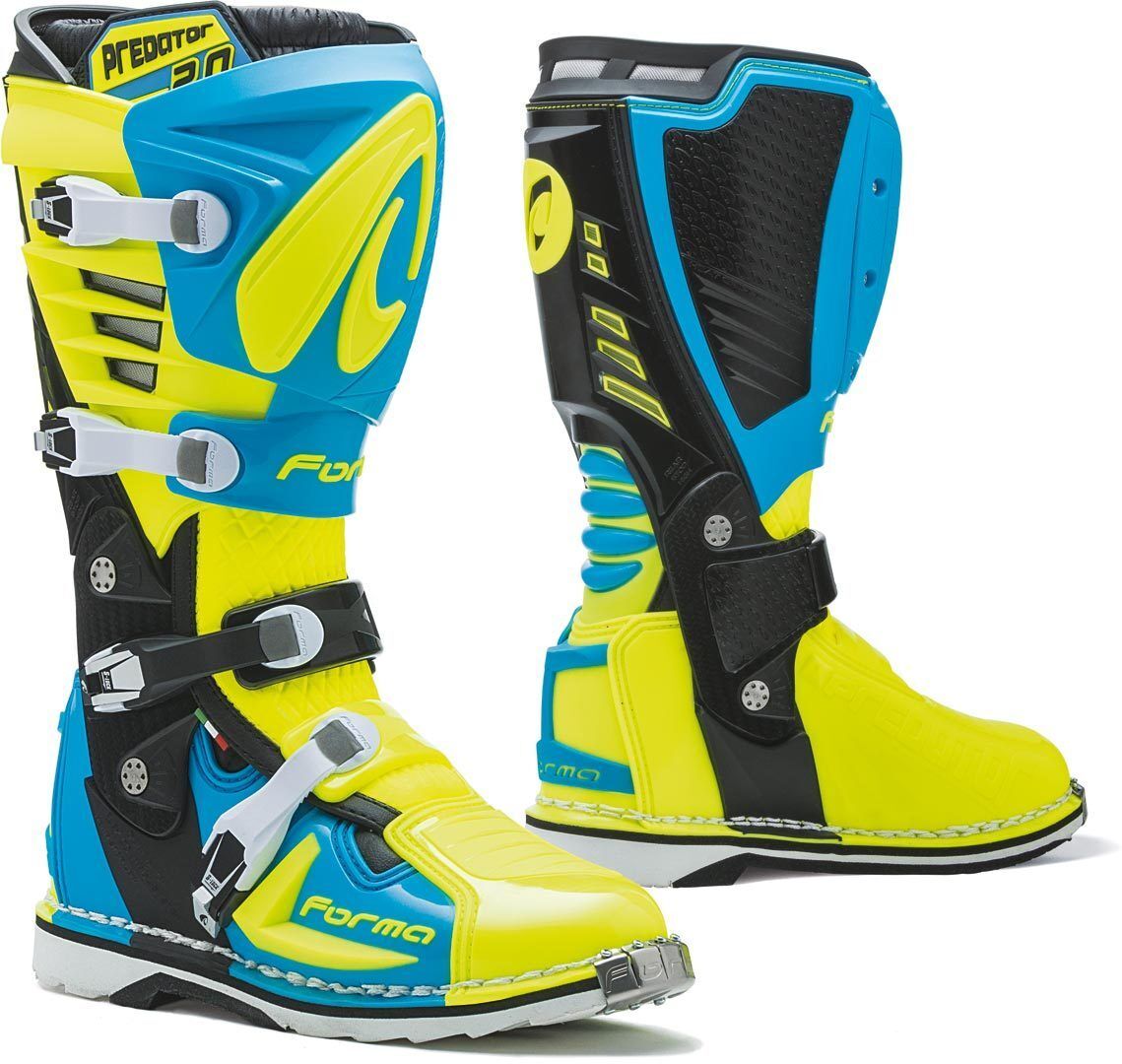 Forma Predator 2.0 Bottes Motocross Bleu Jaune taille : 42 Forma Predator 2.0 Bottes Motocross Bleu Jaune taille : 42