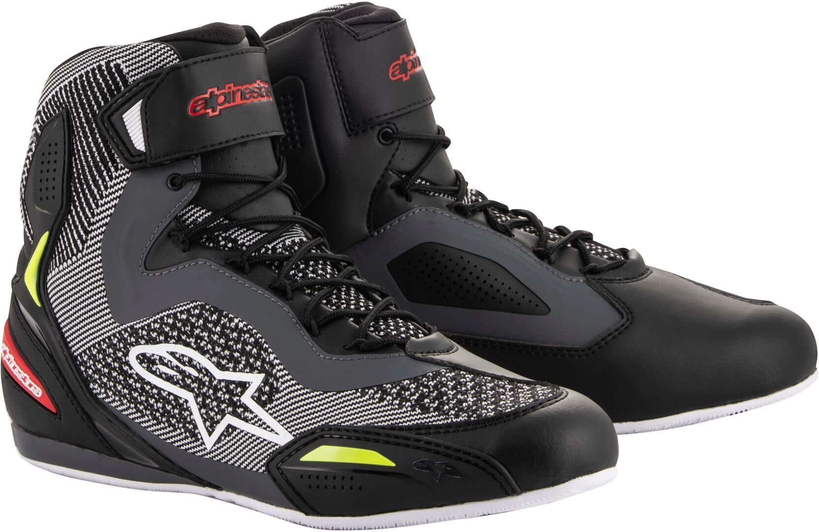 Alpinestars Faster-3 Rideknit Chaussures de moto Noir Gris Jaune taille : 40 41 Alpinestars Faster-3 Rideknit Chaussures de moto Noir Gris Jaune taille : 40 41