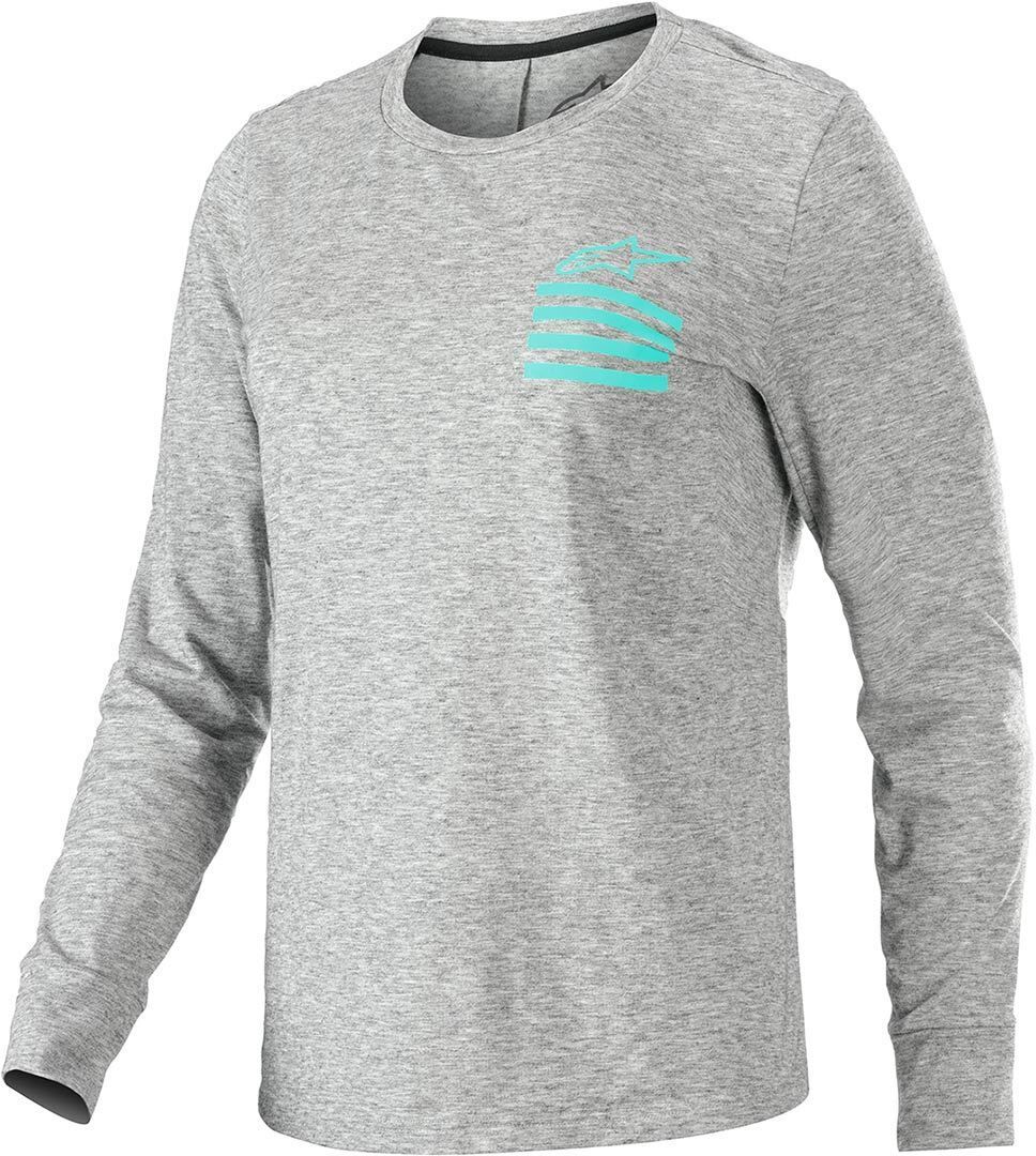 Alpinestars Stella Merino LS Maillot de vélo de dames Gris Bleu taille : S