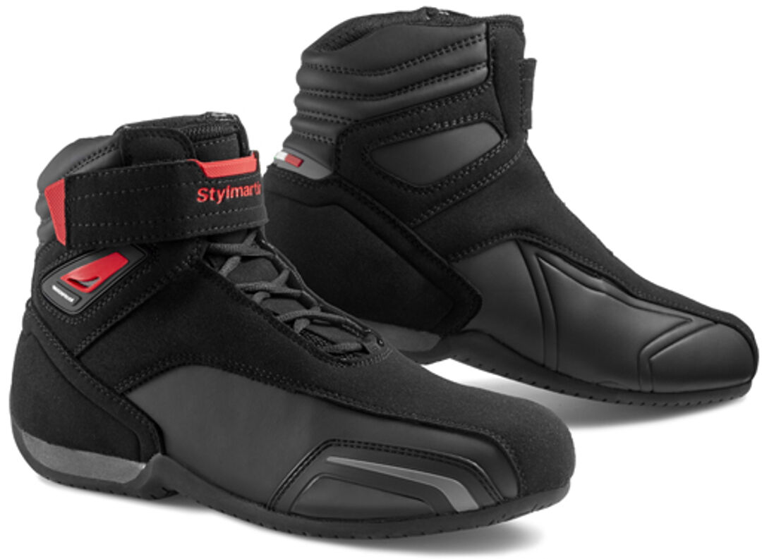 Stylmartin Vector Chaussures de moto Noir Rouge taille : 42 Stylmartin Vector Chaussures de moto Noir Rouge taille : 42