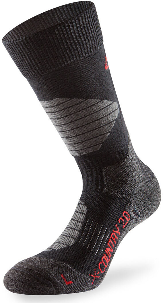 Lenz X Country 2.0 Chaussettes Noir Gris taille : 42 43 44