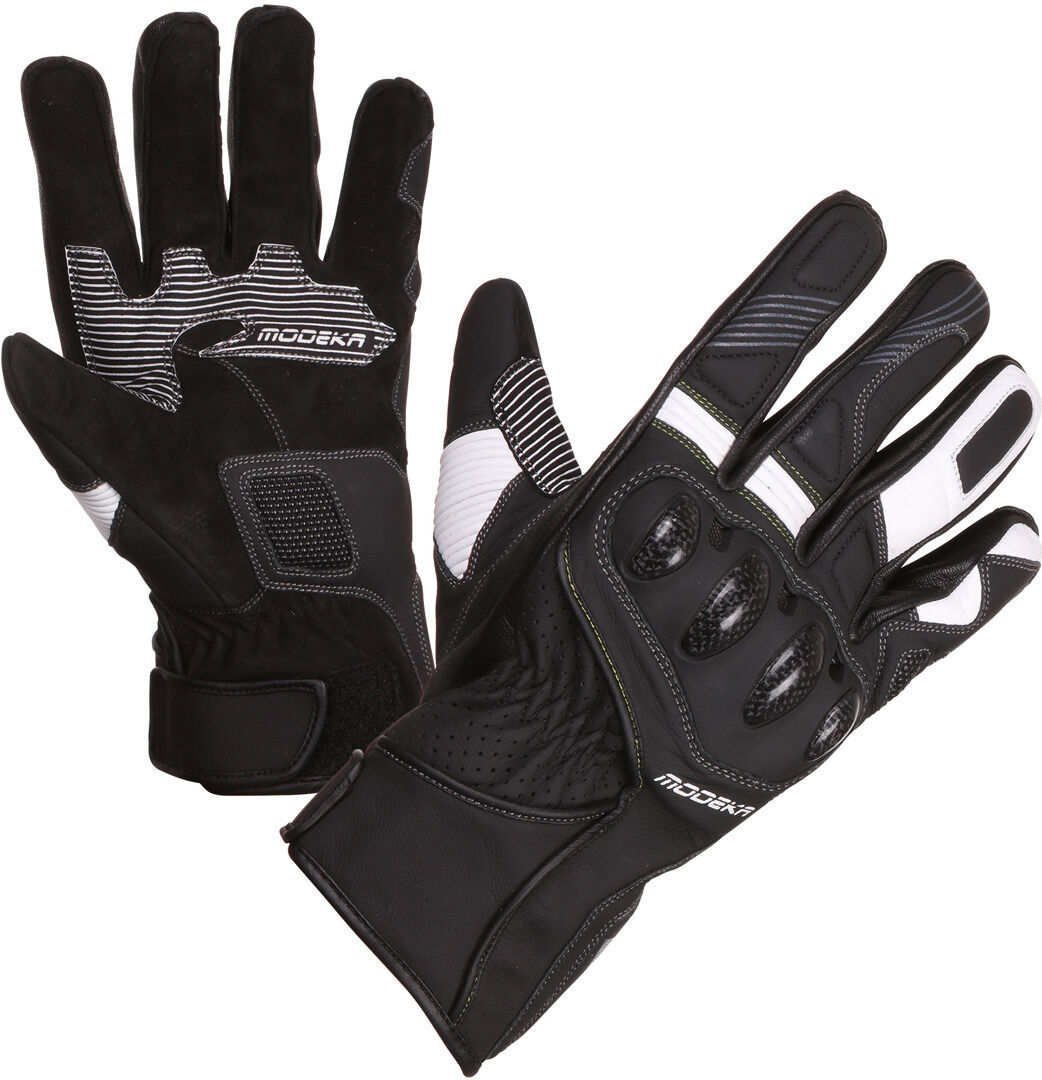 Modeka Challenge S Gants de moto Noir Blanc taille : XL Modeka Challenge S Gants de moto Noir Blanc taille : XL