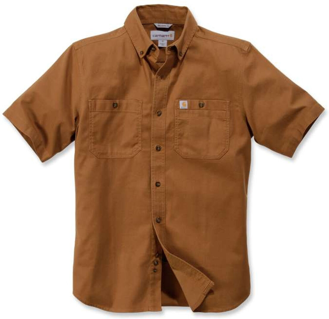 Carhartt Rugged Flex Rigby Work Chemise à manches courtes Brun taille : S Carhartt Rugged Flex Rigby Work Chemise à manches courtes Brun taille : S