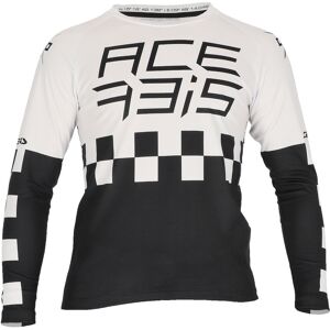 Acerbis MX J-Kid Maillot de motocross pour enfants Noir Blanc taille : L - Publicité