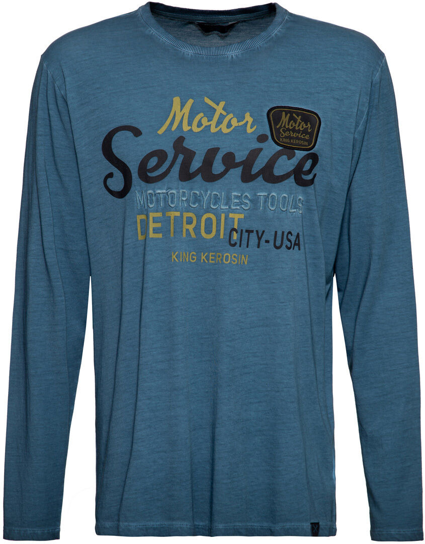 King Kerosin Detroit Motor Service Manches longues Bleu taille : M