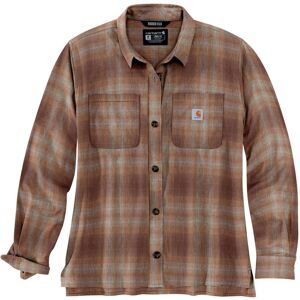 Carhartt Midweight Flannel Chemise pour dames Blanc Brun taille : L