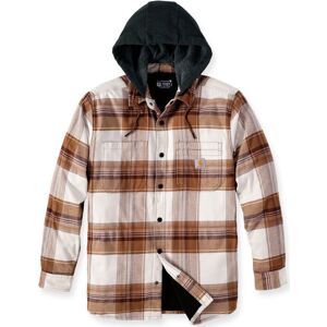 Carhartt Rugged Flex Flannel Hooded Chemise Brun taille : S