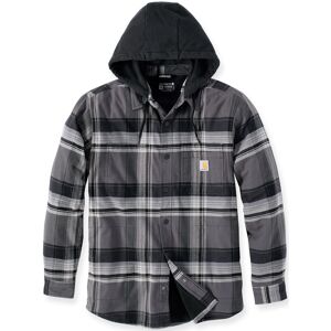 Carhartt Rugged Flex Flannel Hooded Chemise Noir taille : 2XL