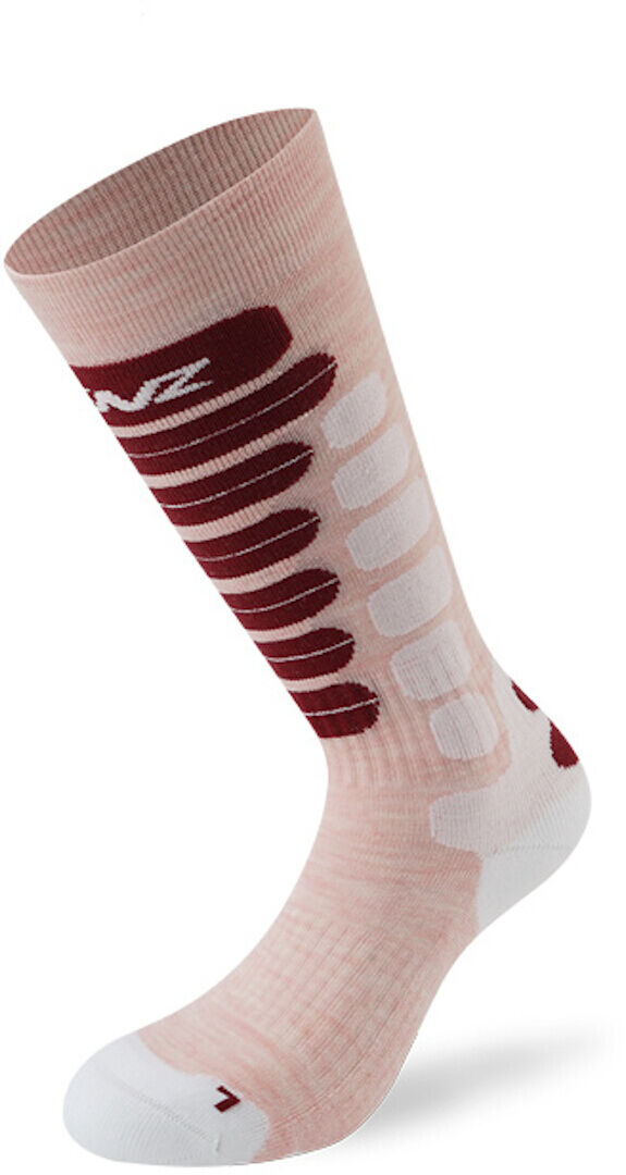 Lenz Skiing 2.0 Chaussettes pour enfants Blanc Rose taille : 35 36 37 38