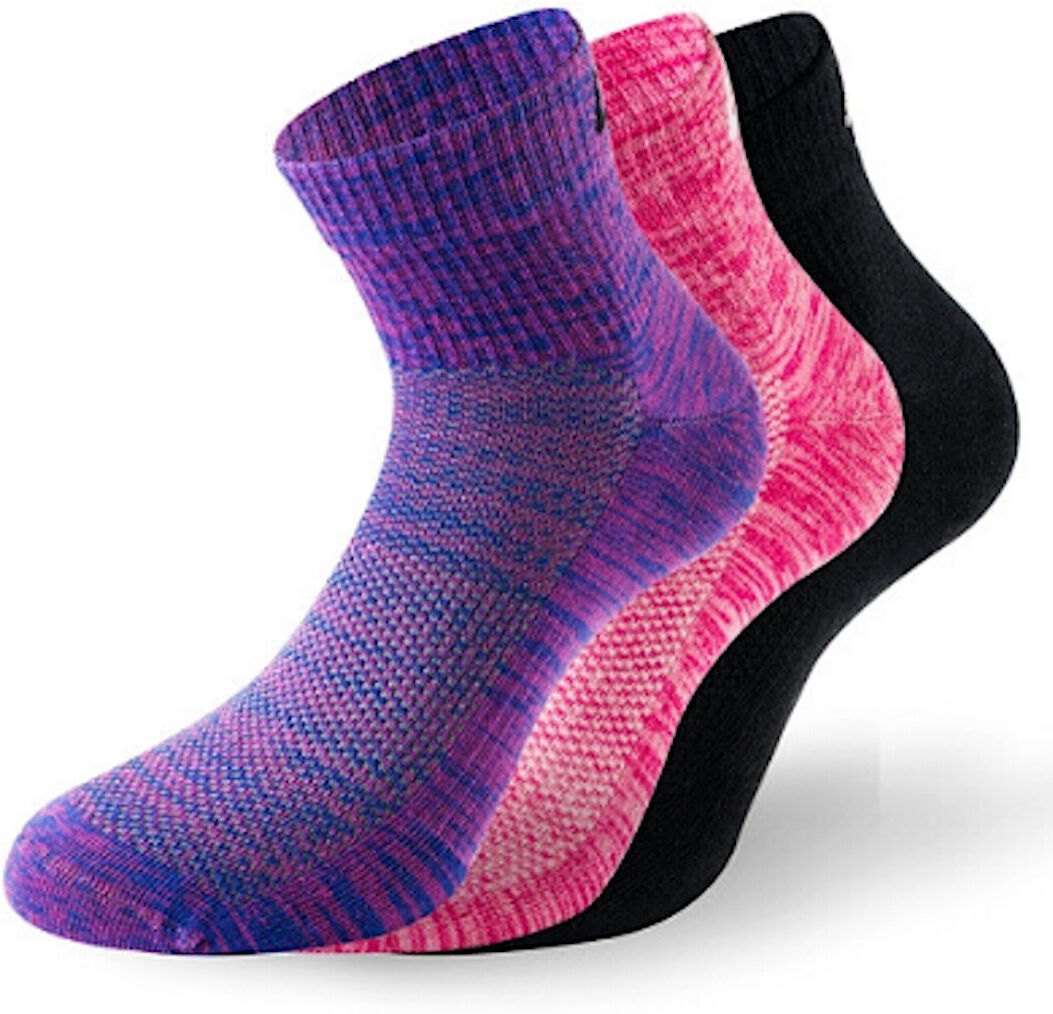 Lenz Performance Quarter Tech Chaussettes Noir Rose Pourpre taille : 35 36 37 38