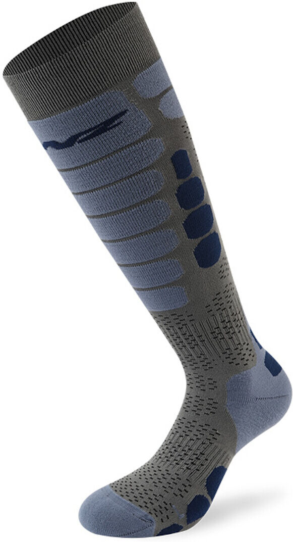 Lenz Skiing 5.0 Chaussettes Gris Bleu taille : 39 40 41