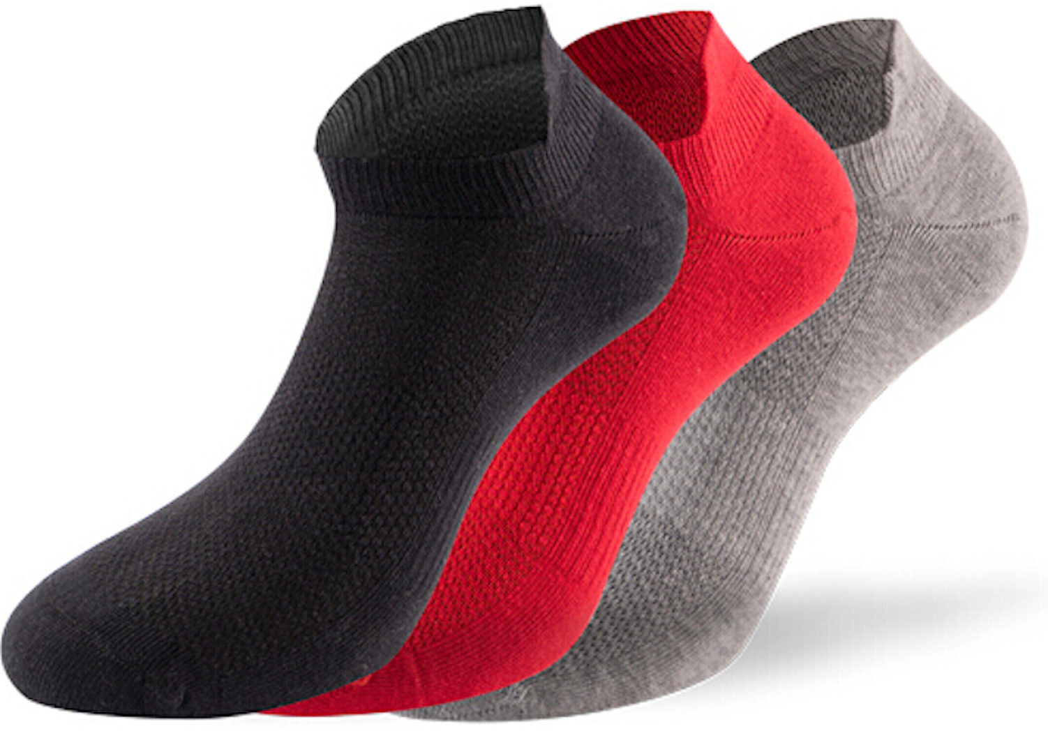 Lenz Performance Sneaker Tech Chaussettes Noir Gris Rouge taille : 43 44 45 46