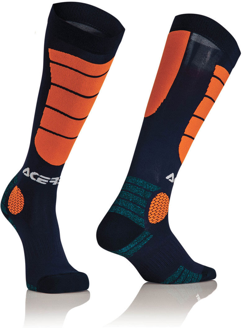 Acerbis Motocross Impact Chaussettes Bleu Orange taille : L XL Acerbis Motocross Impact Chaussettes Bleu Orange taille : L XL
