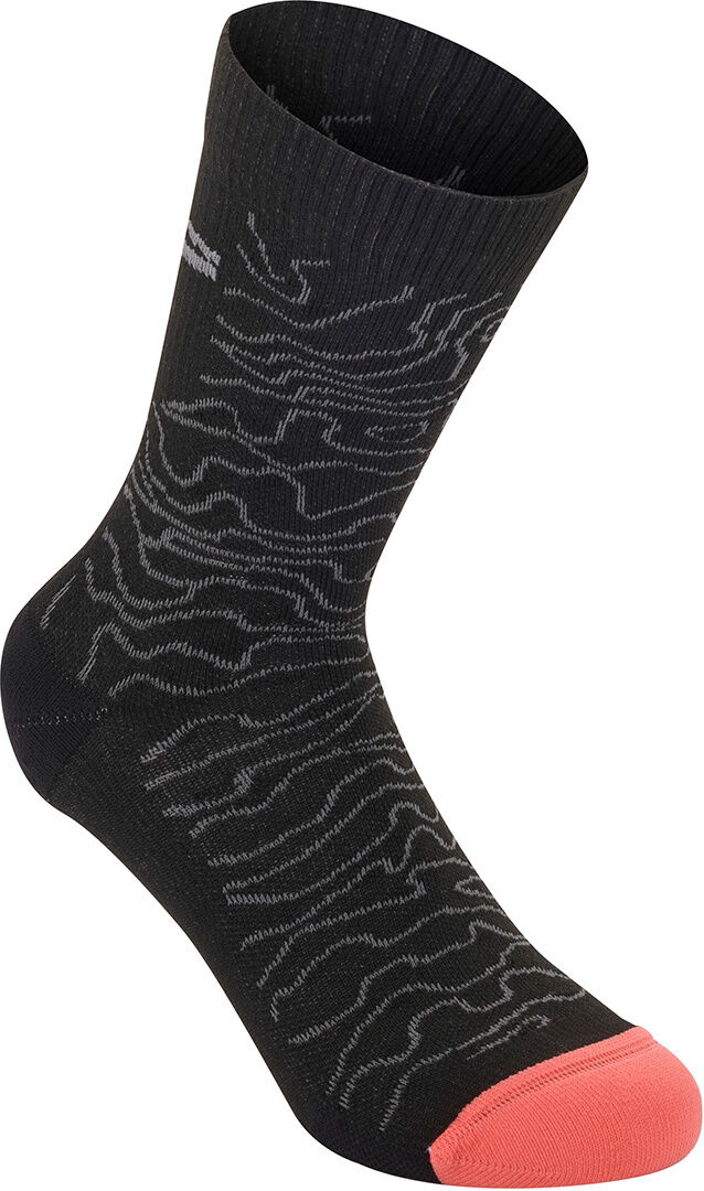 Alpinestars Drop 15 Chaussettes Noir Gris taille : M Alpinestars Drop 15 Chaussettes Noir Gris taille : M