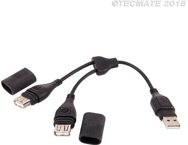 OPTIMATE Adaptateur câble USB plug à 2x couplage USB (No.110) taille :