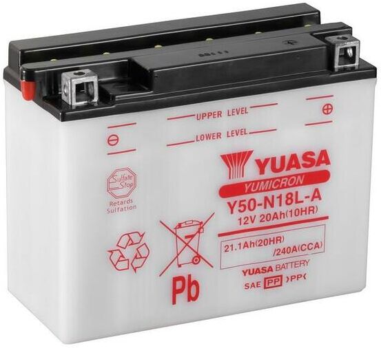 YUASA Y50-N18L-A Batterie sans pack acide taille :