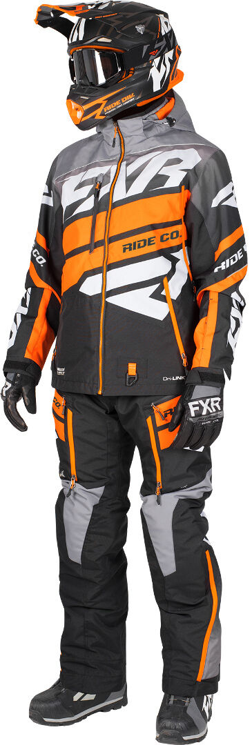 FXR Boost Dri-Link 2pc Lite Costume deux pièces pour motoneige Noir Orange taille : XS