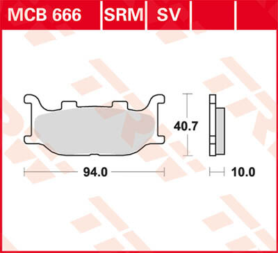 TRW Lucas Sintered doublure MCB666SV taille :