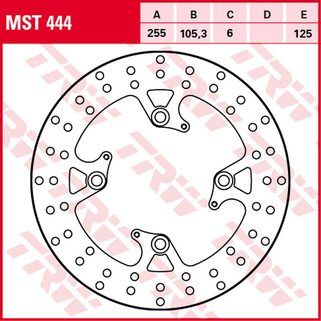 TRW Lucas Brake disque MST444, rigide taille :