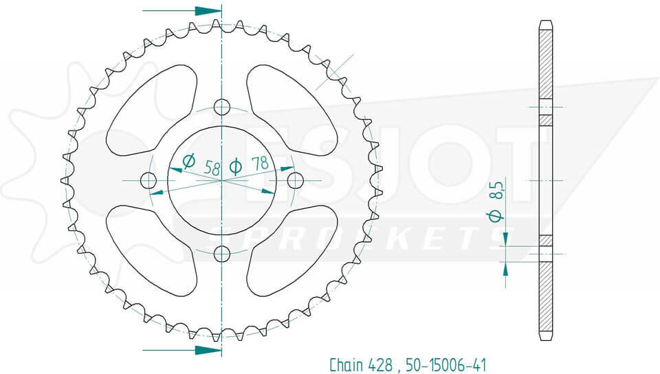 ESJOT Sprocket, 41 dents taille :