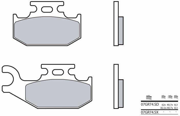 Brembo S.p.A. Plaquettes de frein Off-Road métal fritté - 07GR74SD taille :