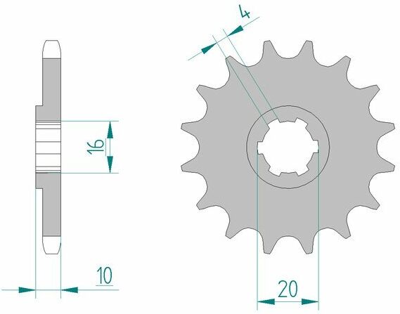 AFAM Pignon acier standard 22205 - 428 taille : 70 mm