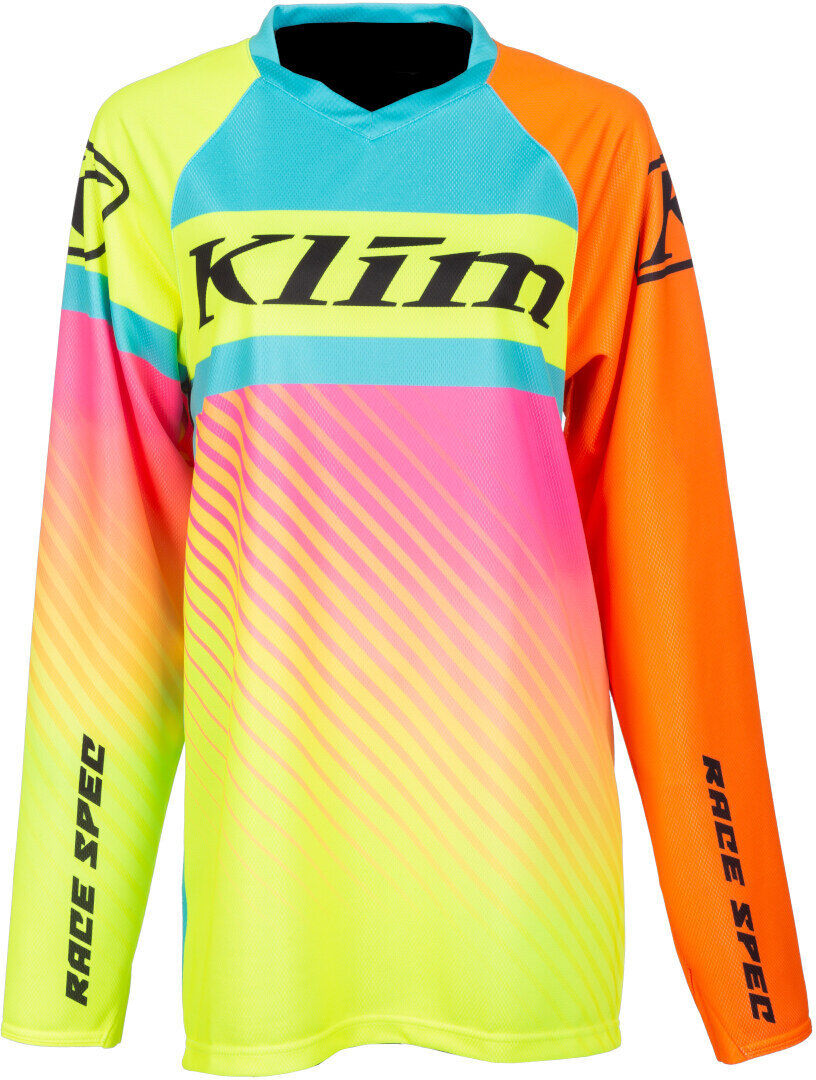 Klim Revolt Maillot de motoneige Rose Bleu Pourpre Jaune taille : S