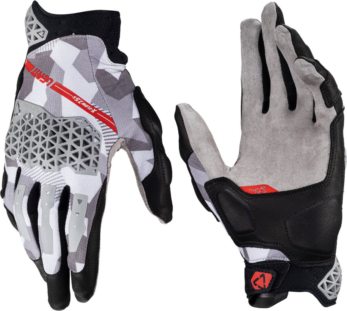 Leatt ADV X-Flow 7.5 Camo Short Gants de moto Noir Gris taille : S