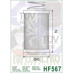 Hiflofiltro Filtre a huile - HF567 MV Agusta taille : 100 mm