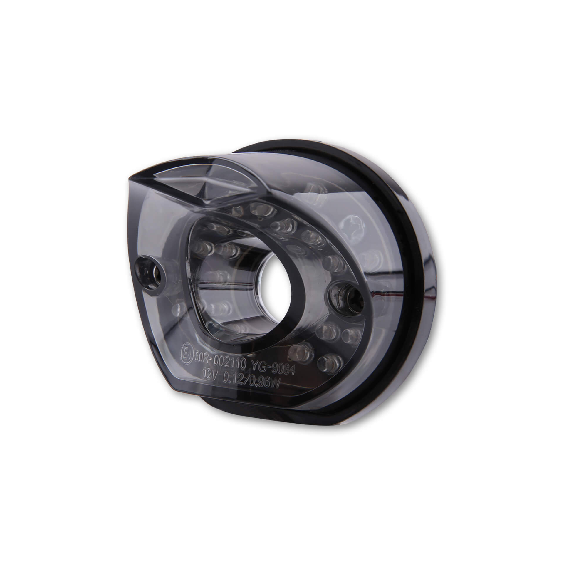 SHIN YO LED feu arrière MADISON, plaque de base ronde noire, verre teinté Noir taille :