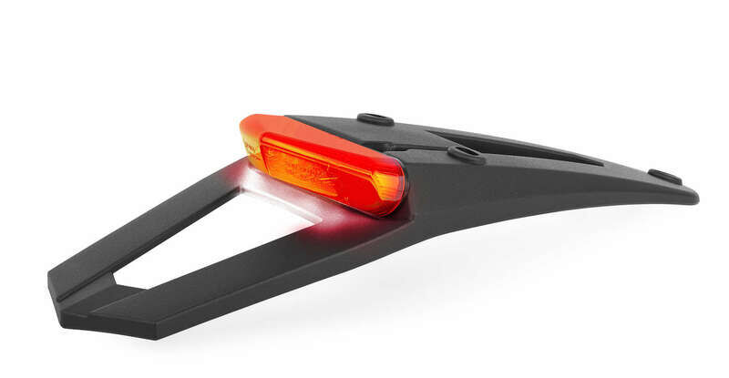 POLISPORT Extension de garde-boue arrière RSP LED 3.0 noir avec feu + éclairage de plaque taille :
