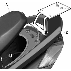 SHAD TOP MASTER YAMAHA CYGNUS 125 Ajustement topcase Noir taille : 25 cm