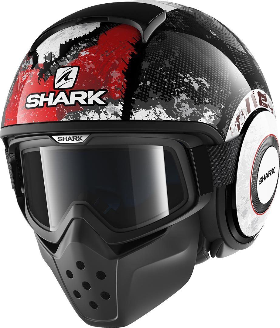 Shark Drak Evok Casque jet Noir Blanc Rouge taille : XS