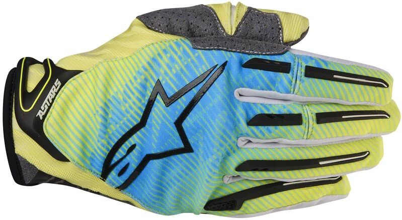 Alpinestars Charger Gants motocross 2014 Bleu Jaune taille : XL Alpinestars Charger Gants motocross 2014 Bleu Jaune taille : XL