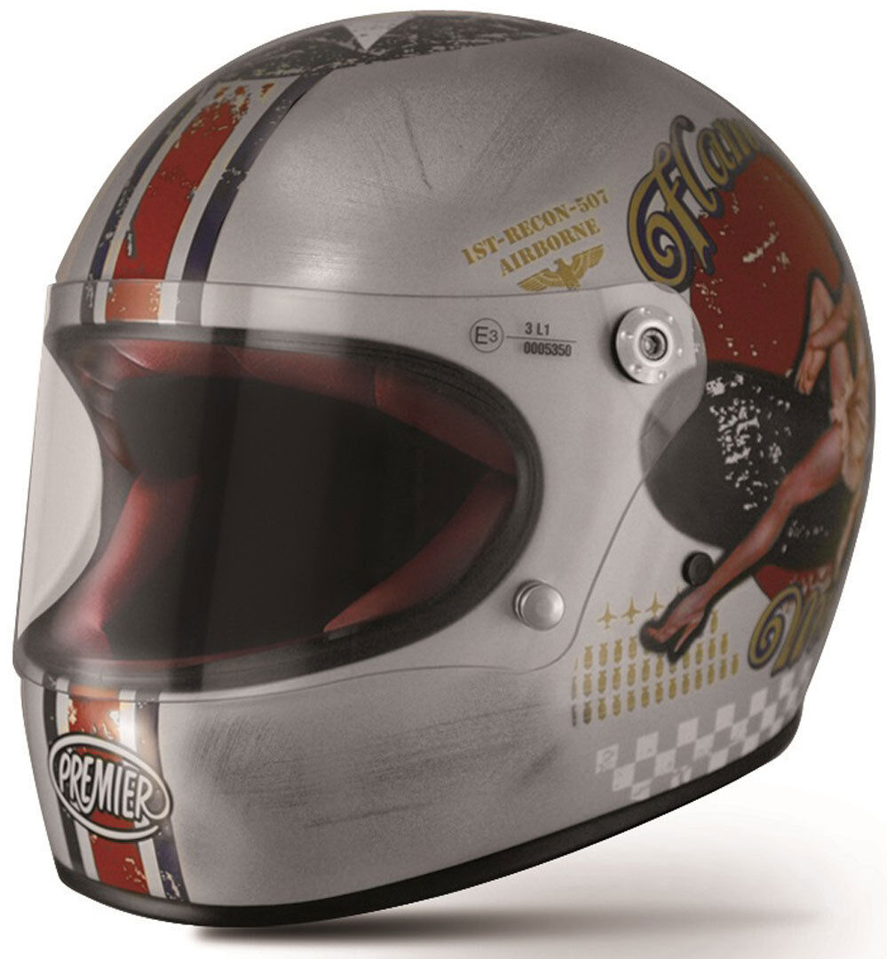 Premier Trophy Pin Up Old Style Casque Gris taille : M