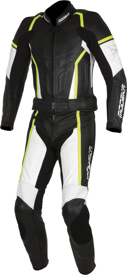 Modeka Chaser Combinaison de cuir pour dames deux pièces Noir Jaune taille : 42 Modeka Chaser Combinaison de cuir pour dames deux pièces Noir Jaune taille : 42