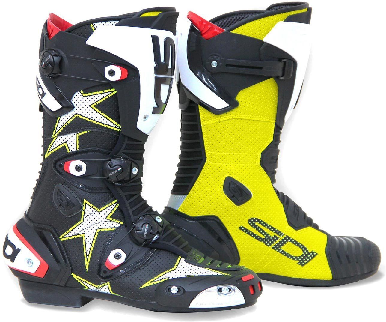 Sidi Mag-1 Air Stars Bottes de moto de course Noir Jaune taille : 45 Sidi Mag-1 Air Stars Bottes de moto de course Noir Jaune taille : 45