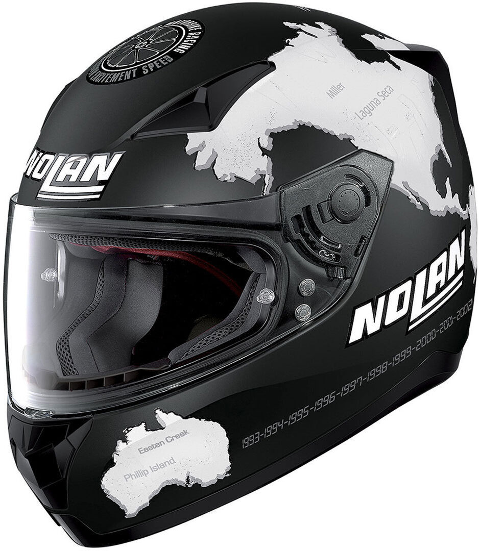 Nolan N60-5 C.Checa Replica Flat Black Helmet Casque noir plat Noir Blanc taille : S Nolan N60-5 C.Checa Replica Flat Black Helmet Casque noir plat Noir Blanc taille : S
