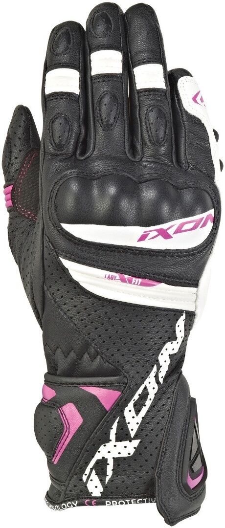 Ixon Rs Tempo Air Gants femmes Noir Blanc Rose taille : S Ixon Rs Tempo Air Gants femmes Noir Blanc Rose taille : S