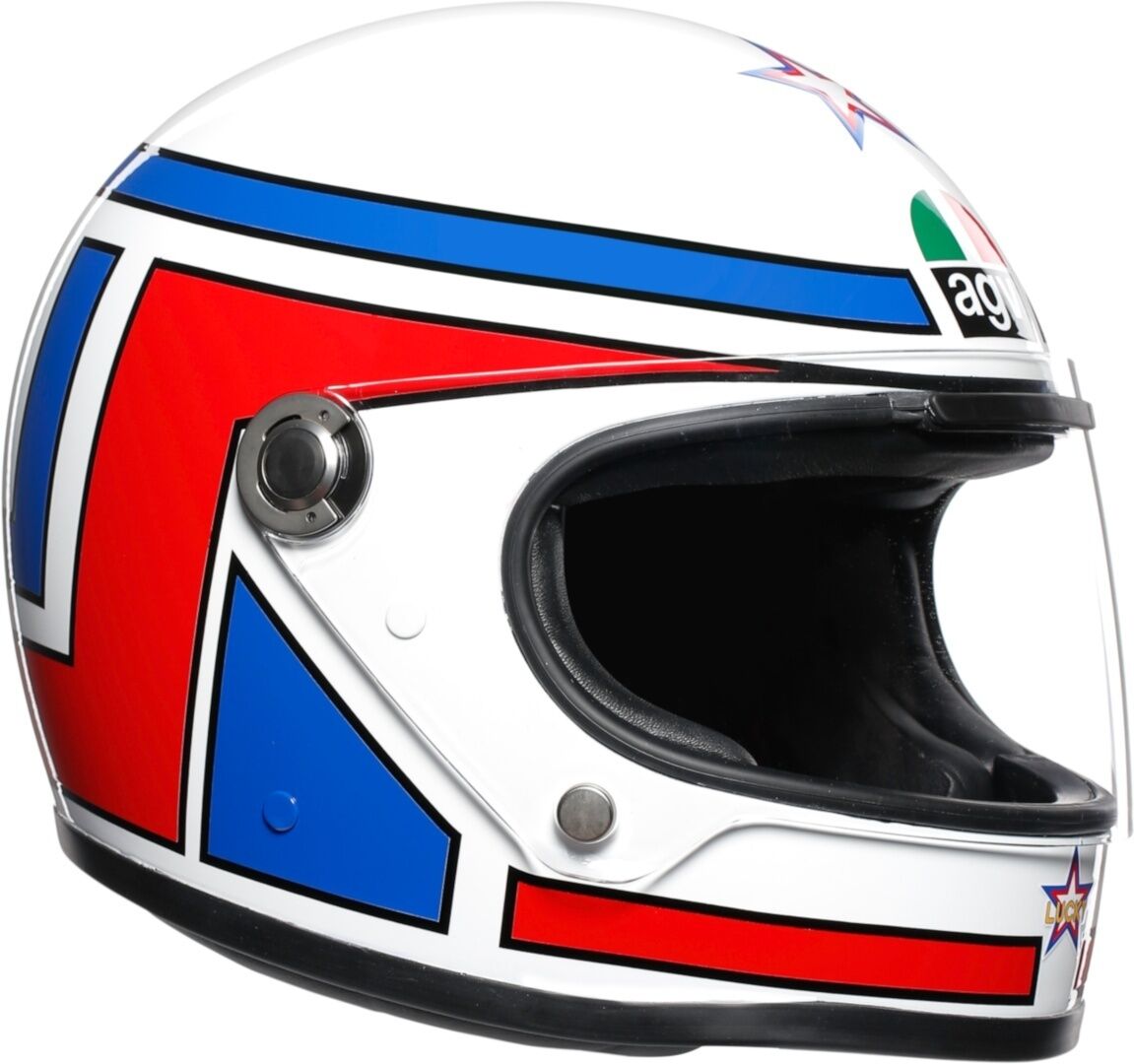 AGV Legends X3000 Lucky Casque Blanc Rouge Bleu taille : S AGV Legends X3000 Lucky Casque Blanc Rouge Bleu taille : S