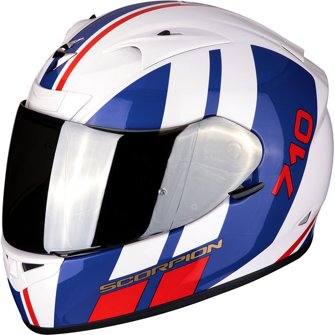Scorpion Exo 710 Air GT Casque Blanc Rouge Bleu taille : S Scorpion Exo 710 Air GT Casque Blanc Rouge Bleu taille : S